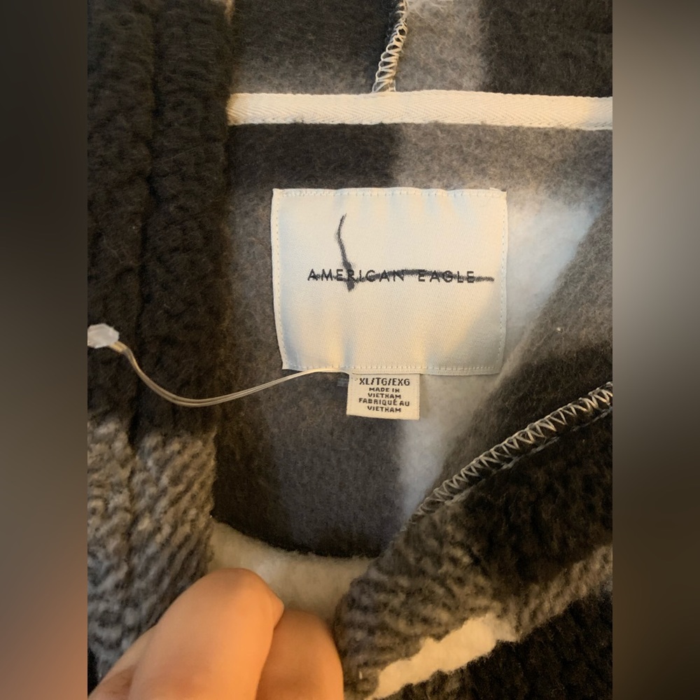 American Eagle Checkered Teddy Pullover-Nwot - image 4